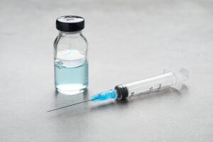 Iv for dental sedation on a grey table